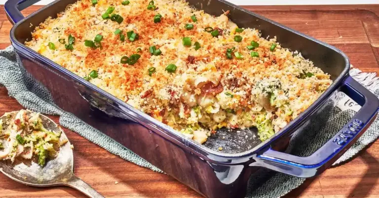 Foto da receita de Casserola de Macarrão com Queijo e Bacon Recheada