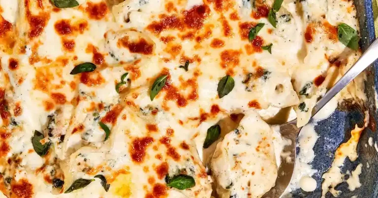 Foto da receita de Conchas Recheadas Assadas com Frango e Espinafre
