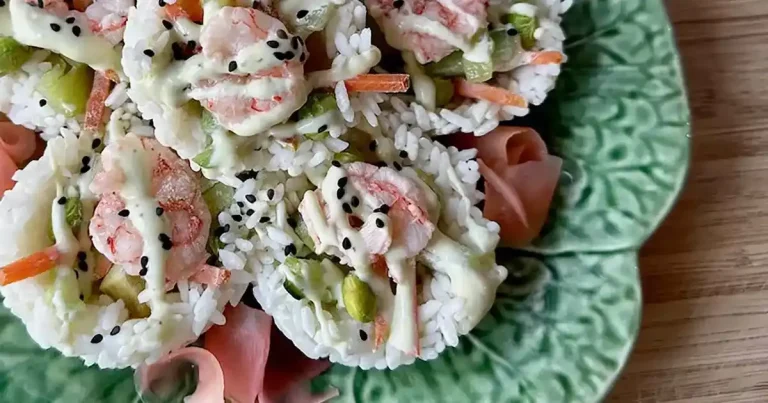 Foto da receita de Copinhos de Sushi de Camarão com Wasabi