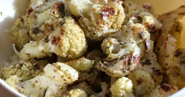 Foto da receita de Couve-Flor Assada com Pesto de Parmesão
