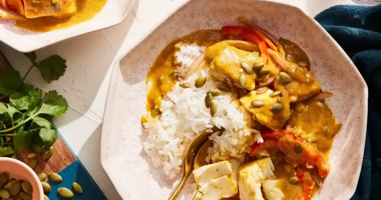 Foto da receita de Curry de Abóbora com Peixe Branco