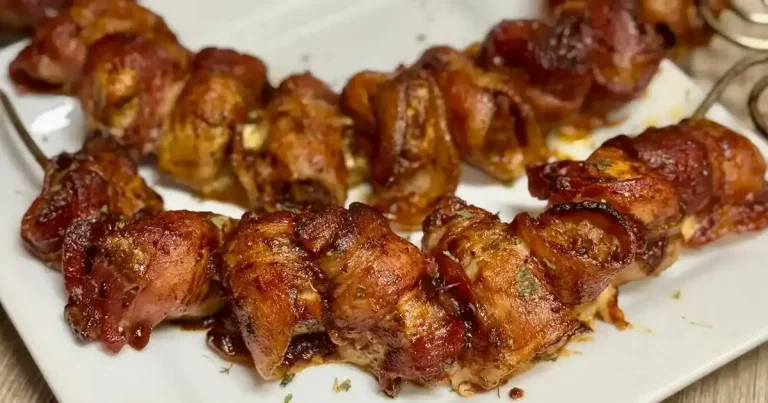 Foto da receita de Espetinhos de Frango Enrolados em Bacon
