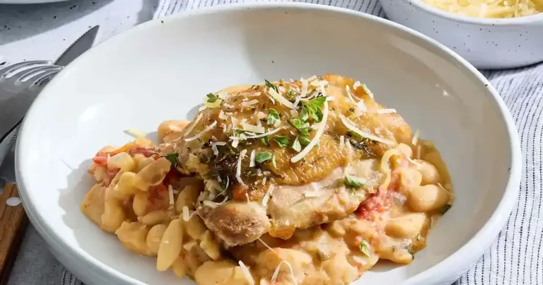 Foto da receita de Frango Cremoso com Tomate e Feijão Branco