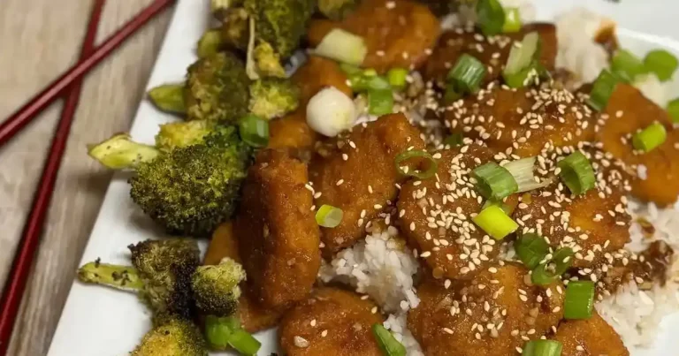Foto da receita de Frango e Brócolis à General Tso em Assadeira