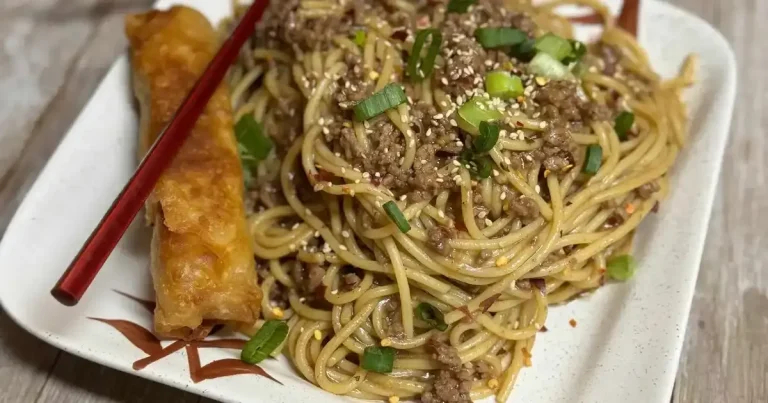 Foto da receita de Macarrão com Carne Moída à Mongol