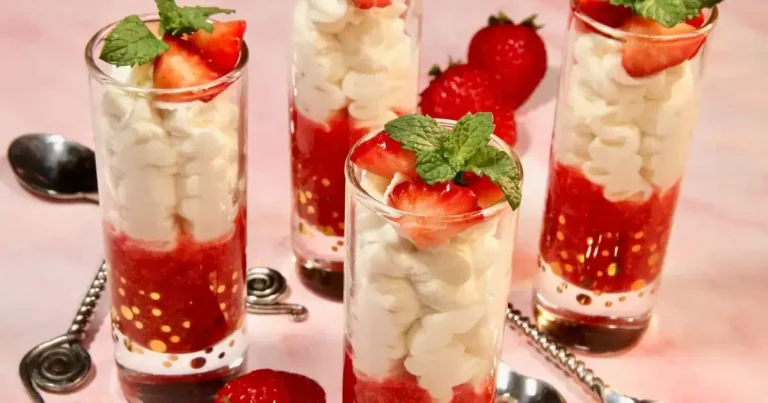 Foto da receita de Mini Taças de Mousse de Morango