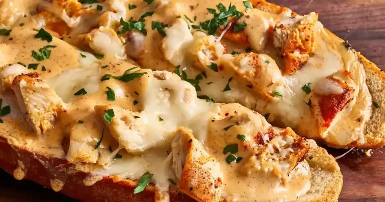 Foto da receita de Pão de Alho Recheado com Frango Alfredo