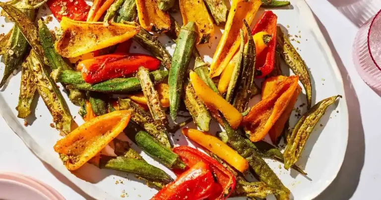 Foto da receita de Quiabo Assado Temperado com Pimentas Mini
