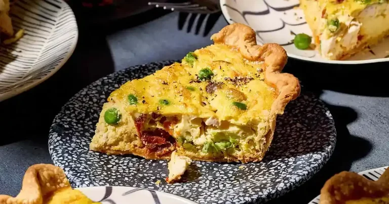 Foto da receita de Quiche de Frango com Tomate Seco e Legumes