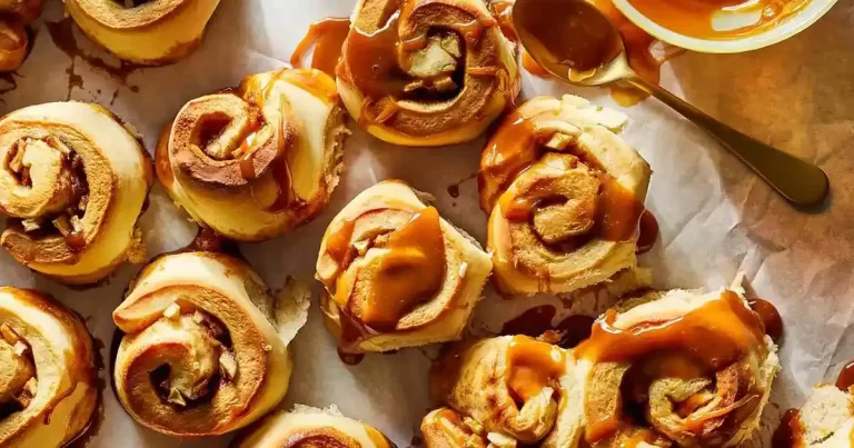 Foto da receita de Rolos de Canela com Maçã Caramelada