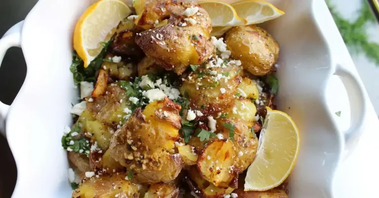 Foto da receita de Salada de Batata com Feta Crocante e Limão