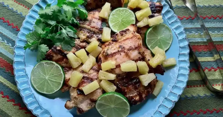 Foto da receita de Sobrecoxas de Frango Grelhadas com Abacaxi e Limão