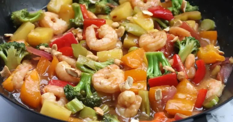 Foto da receita de Stir-Fry de Camarão com Abacaxi