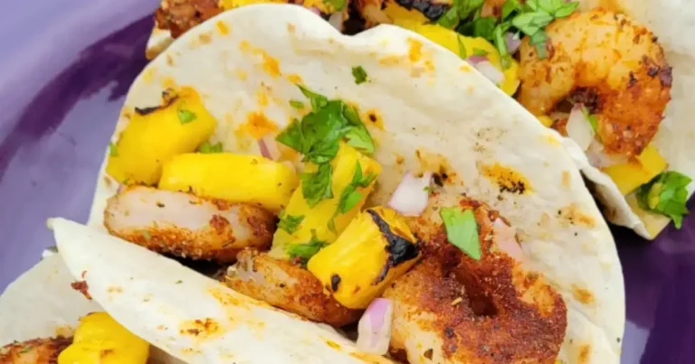 Foto da receita de Tacos de Camarão Defumado com Abacaxi