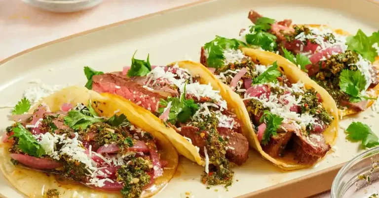 Foto da receita de Tacos de Carne com Chimichurri