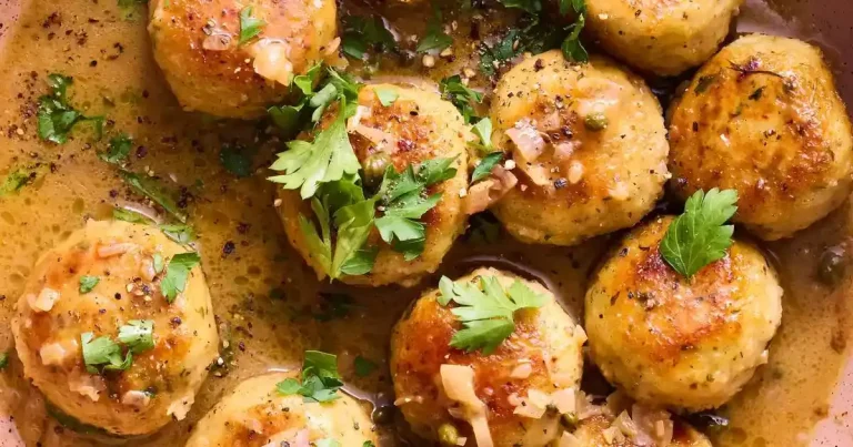 Foto da receita de Almôndegas de Frango Piccata