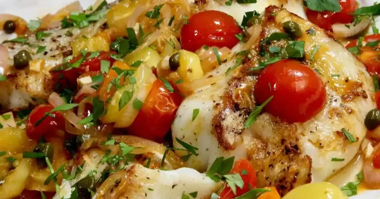 Foto da receita de Bacalhau Frito na Panela com Tomates