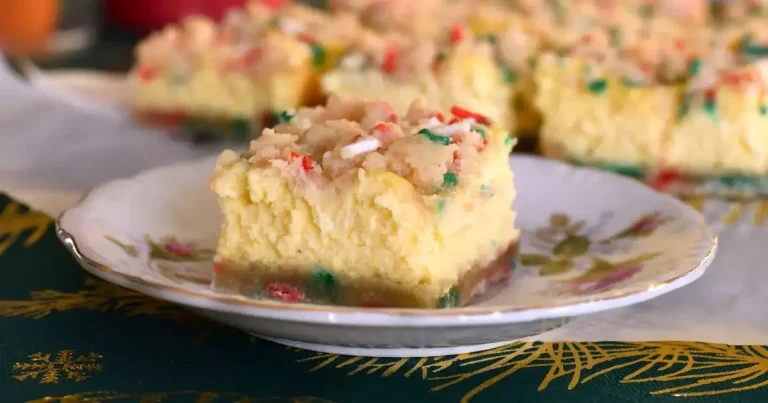 Barras de Cheesecake Natalinas