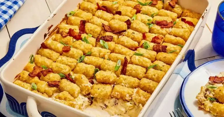 Foto da receita de Casserola de Batata Tater com Frango e Bacon