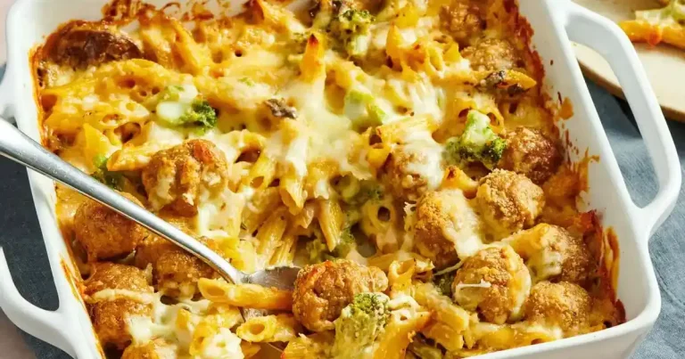 Foto da receita de Casserole de Almôndegas Alfredo