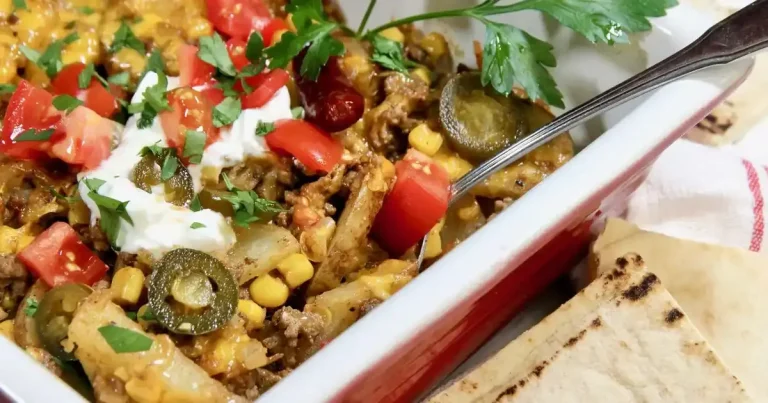 Foto da receita de Casserole de Carne Moída e Batata à Moda do Sudoeste