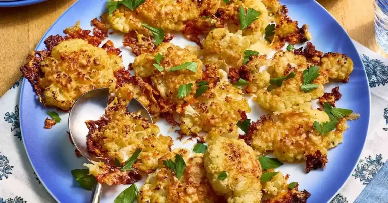 Foto da receita de Couve-flor Espremida com Crosta de Parmesão