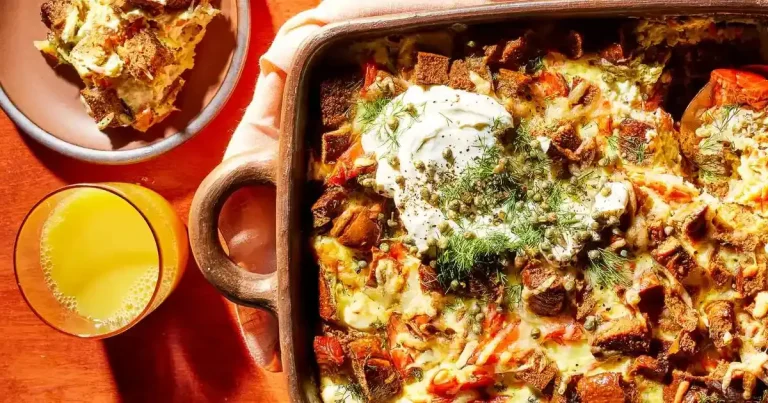 Foto da receita de Casserole de Café da Manhã com Salmão Defumado