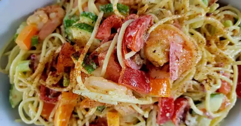 Foto da receita de Salada de Macarrão com Camarão e Bacon