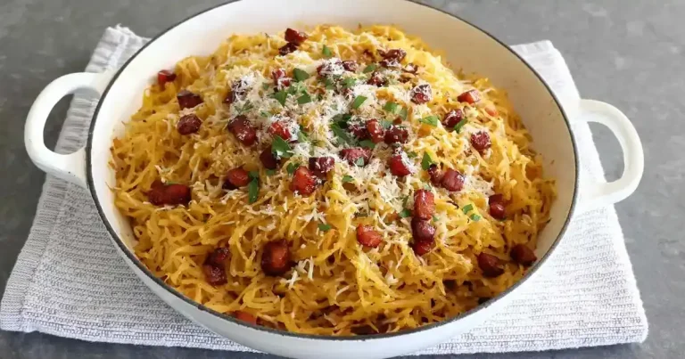 Foto da receita de Espaguete de Abóbora Carbonara