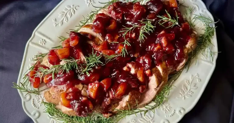 Foto da receita de Filés de Porco com Cranberries e Nozes
