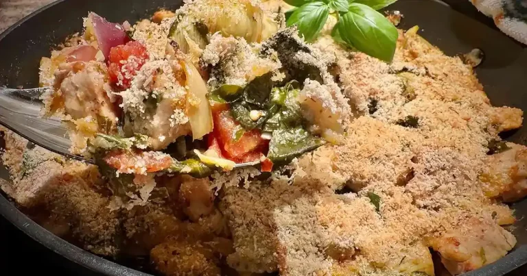 Foto da receita de Frango Assado com Espinafre e Alcachofra