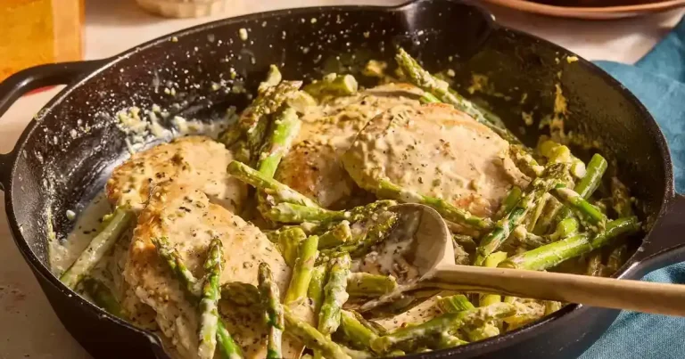 Foto da receita de Frango com Limão e Aspargos em uma Panela só