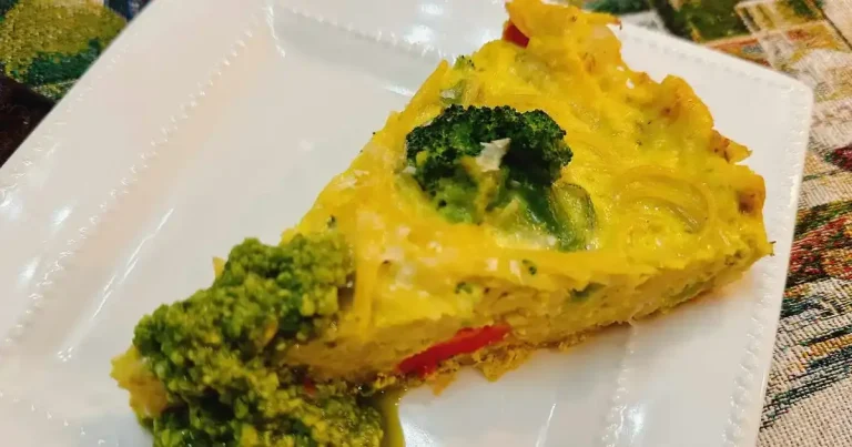 Foto da receita de Frittata de Espaguete ao Pesto