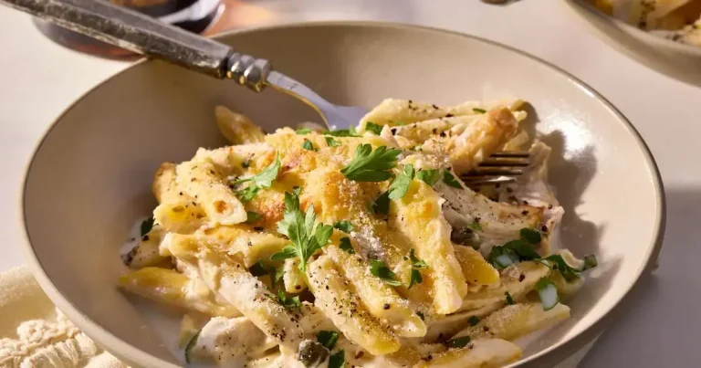 Foto da receita de Gratinado de Macarrão com Frango Piccata Cremoso