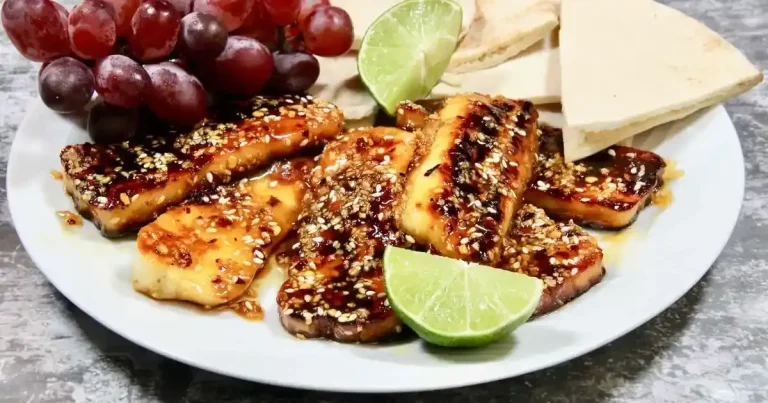 Foto da receita de Halloumi Glaceado com Mel
