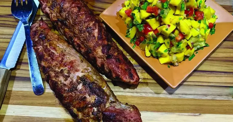 Foto da receita de Lombos de Porco Grelhados com Salsa de Manga e Abacaxi