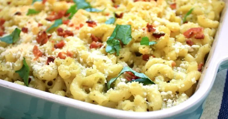 Foto da receita de Macarrão com Queijo e Pesto de Bacon