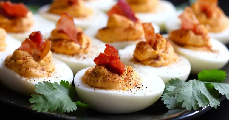 Foto da receita de Ovos Recheados com Bacon e Chipotle