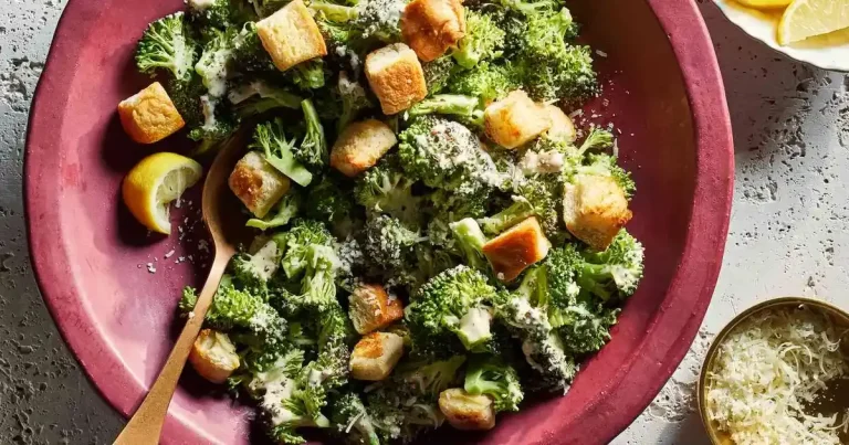 Foto da receita de Salada Caesar de Brócolis