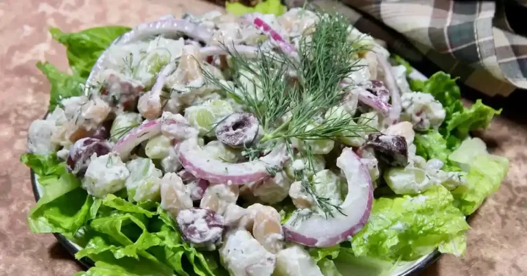 Foto da receita de Salada de Batata com Feijão e Molho de Iogurte