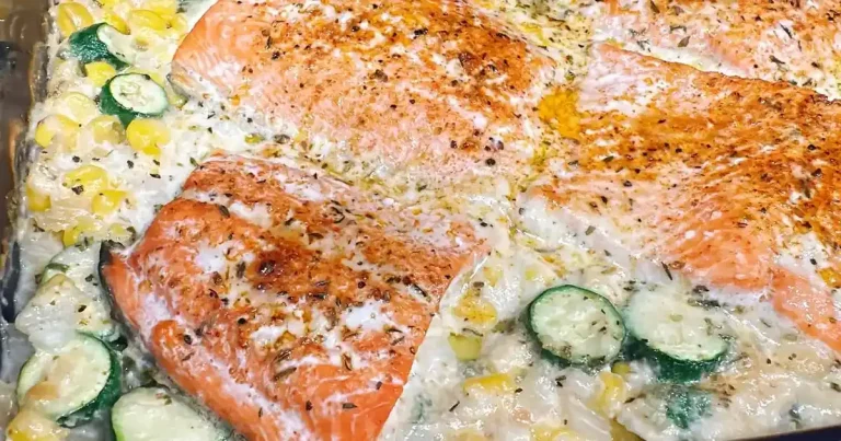 Foto da receita de Salmão Assado Cremoso com Orégano
