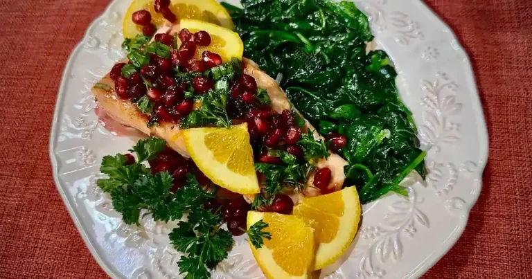 Foto da receita de Salmão Glaceado com Romã