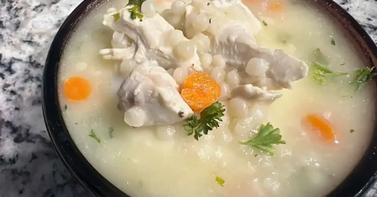 Foto da receita de Sopa de Frango com Cuscuz de Pérola