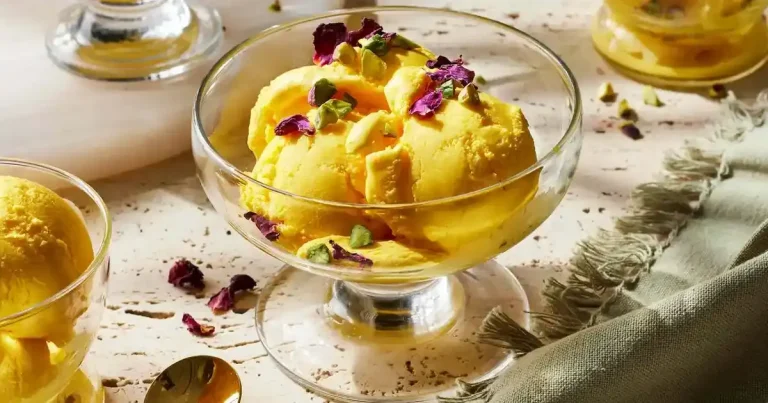 Foto da receita de Sorvete de Açafrão e Rosa