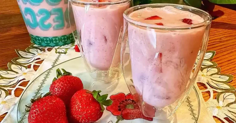 Foto da receita de Água Fresca de Morangos com Creme