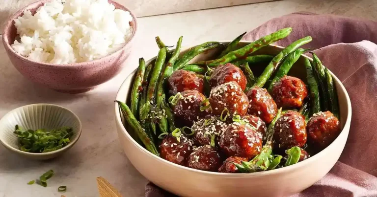 Foto da receita de Almôndegas Glaceadas com Hoisin