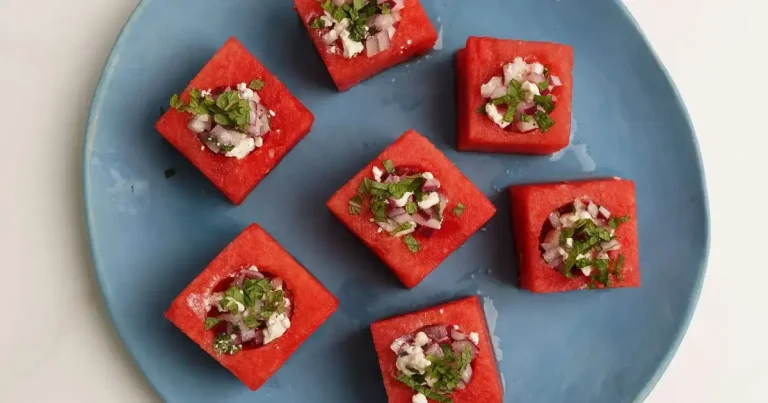 Foto da receita de Bocadinhos de Salada de Melancia com Feta