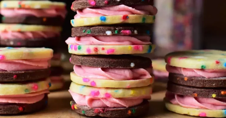 Foto da receita de Cookies de Sanduíche Funfetti Napolitanos