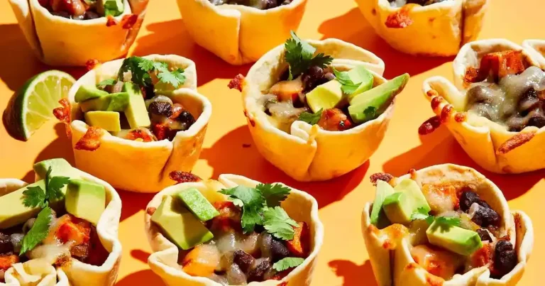 Foto da receita de Copinhos de Taco de Batata Doce e Feijão Preto