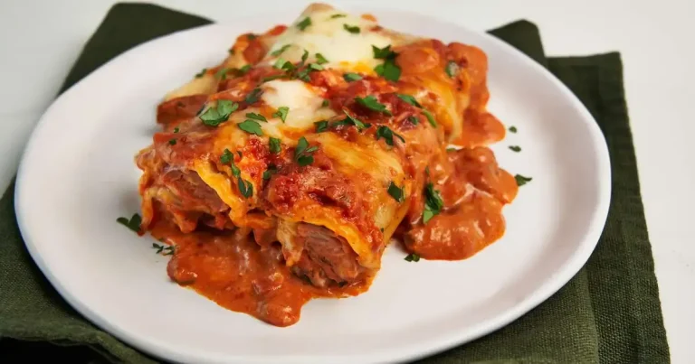 Foto da receita de Manicotti Assado com Salsicha